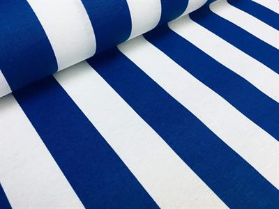 Blue/White Strips Canvas Tarpal 100% waterproof+ Heat resistance , Blocks Wind & Cold air.Rings & loops on all sides with every 3 feet distance.