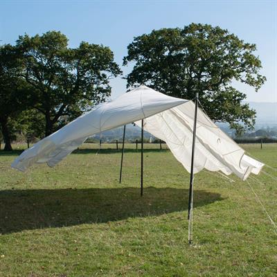 White 100% waterproof Tarpal ,UV stabilized,durable,high quality,edge to edge borders double stitched with 10 rings,used for shun shade and other outdoor activities.