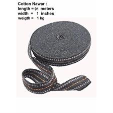 Cotton & Nylon Niwar used to form the web of a charpai (a kind of rope bed)