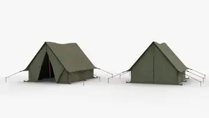 Canvas Double Ply Labour Tent DarkGreen/White Color 13 ftx18 ftx7 ft for 6-8 Persons, 