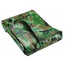 Heavy duty camouflage 100% waterproof+heat-resistance tarpaulin,Rings on all sides with every 3 feet distance,Used for sunshade & other outdoor activities.