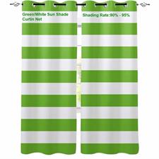 Green/White Shade Curtin Net With big rings, High quality,Shading Rate 90%-95%,Used for Garden, Balconies,Playgrounds, Swimming pool.The Green Shade Net reduces temperatures by up to 8 degrees.
