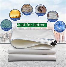 100% WATERPROOF PLASTIC WHITE KOREAN TARPAL SIZE (24 ft X 30 ft) USED FOR SUNSHADE AND OTHER OUTDOOR ACTIVITIES.