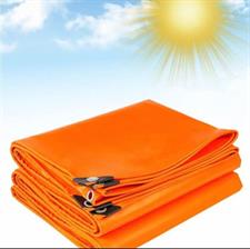 100% WATERPROOF KOREAN PLASTIC ORANGE TARPAL SIZE (18 ft X 30 ft) USED FOR SUNSHADE AND OTHER OUTDOOR ACTIVITIES.
