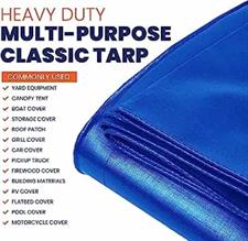 100% WATERPROOF PLASTIC KOREAN TARPAL SIZE (18 ft X 33 ft) USED FOR SUNSHADE AND OTHER OUTDOOR ACTIVITIES.
