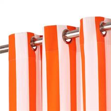 Orange and White Stripe Curtain canvas Fabrics,100% waterproof,Heat resistance, uv-stabilised.Used for sunshade & privacy fence.