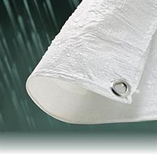 100% WATERPROOF WHITE PLASTIC TARPAL , USED FOR SUNSHADE AND OTHER OUTDOOR ACTIVITIES.