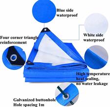 100% WATERPROOF PLASTIC KOREAN TARPAL SIZE (18 ft X 33 ft) USED FOR SUNSHADE AND OTHER OUTDOOR ACTIVITIES.