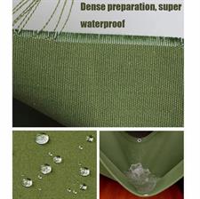 Heavy Duty Canvas Tarpal. 100% waterproof+Heat-resistance,With loops & rings on all sides with every 3 feet distance,All sides double stitched.