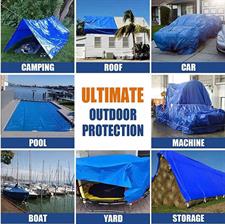 100% WATERPROOF PLASTIC KOREAN TARPAL SIZE (18 ft X 33 ft) USED FOR SUNSHADE AND OTHER OUTDOOR ACTIVITIES.
