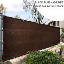Black color Sun shade net ,high quality, with loops & rings on every 3 feet distance on all sides and all sides double stitched with cotton nawar.