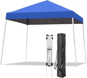 Pop-Up Tent with Canopy, 10x10ft Tent, Instant Outdoor Tent with Slanted Legs and Carrying Bag, Portable Gazebo Shelter for Patio, Deck, Garden and Beach