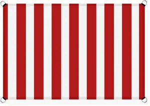 Imported, Red/White Premium,Highy Quality PVC Tarpal,100% Waterproof, Heat-Resistant, Tear-Resistance, UV-Stabilised, Heavy-Duty, Durable, Used for Sunshade & Other outdoor activities.