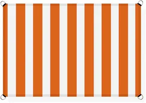 Imported, Orange/White Premium,Highy Quality PVC Tarpal,100% Waterproof, Heat-Resistant, Tear-Resistance, UV-Stabilised, Heavy-Duty, Durable, Used for Sunshade & Other outdoor activities.