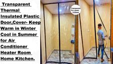 Transparent Thermal Insulated Door Curtain, Door Cover- Keep Warm in Winter Cool in Summer for Air Conditioner, Heater...