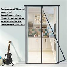 Transparent Thermal Insulated Door Curtain, Door Cover- Keep Warm in Winter Cool in Summer for Air Conditioner, Heater...