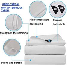 100% WATERPROOF WHITE PLASTIC TARPAL SIZE (18 ftX24 ft) USED FOR SUNSHADE AND OTHER OUTDOOR ACTIVITIES