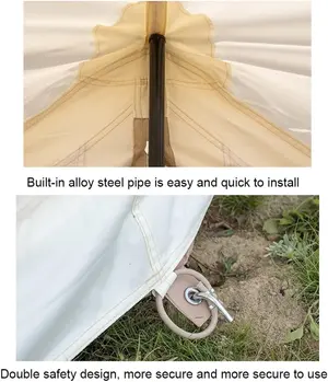 5-8 Man Camping Tent, Family Tent With Steel Frame- Easy Set Up Waterproof Windproof Festival Tent for Backpacking Hiking Outdoor and Gathering 