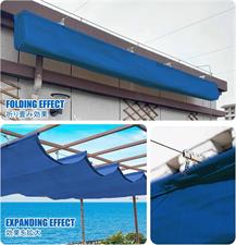 Sliding Blue Color Sunshade Net,Anti-UV,Shading rate 85%,Heat-resistance.
