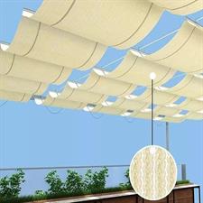Sliding Beige Color Sunshade Net,Anti-UV,Shading rate 85%,Heat-resistance.
