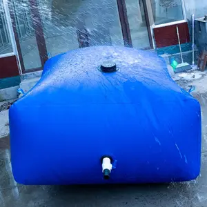 PVC Water Storage Tank,Folding Tarpaulin Reservoir Bag with Valve, Emergency Water Bladder for Outdoor Garden Lrrigation Breeding