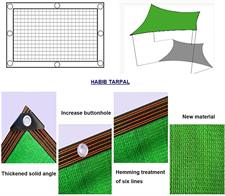 Green Net Shade For Lawns, gardens,High Quality, Sun Shade 85%, ( green house ) & construction site In All Custom Sizes with loops on every 3 feet distance on sides and double stitched edge to edge borders with cotton nawar.