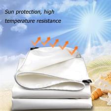 100% WATERPROOF WHITE PLASTIC TARPAL SIZE (18 ftX24 ft) USED FOR SUNSHADE AND OTHER OUTDOOR ACTIVITIES