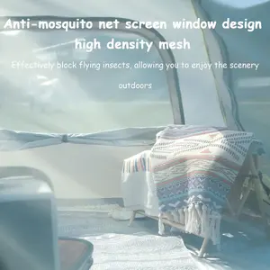 4-6 Man Pop Up Tent Lightweight Family Dome Tents for Camping, 3-Season Large Family Cabin Tent for Beach, Hiking, Festival, Outdoor Use, Easy Set Up,