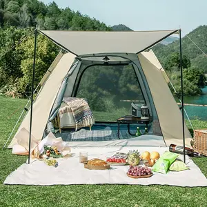 4-6 Man Pop Up Tent Lightweight Family Dome Tents for Camping, 3-Season Large Family Cabin Tent for Beach, Hiking, Festival, Outdoor Use, Easy Set Up,