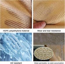 Sliding Beige Color Sunshade Net,Anti-UV,Shading rate 85%,Heat-resistance.