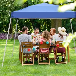 Pop-Up Tent with Canopy, 10x10ft Tent, Instant Outdoor Tent with Slanted Legs and Carrying Bag, Portable Gazebo Shelter for Patio, Deck, Garden and Beach