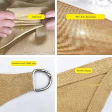 Beige Color Triangle Sunshade net,Shading rate 85%,UV-Stabilised,Heat-resistance,Used for sunshade & other outdoor activities.
