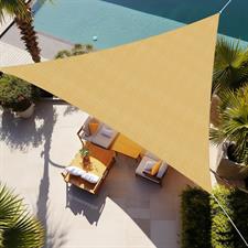 Beige Color Triangle Sunshade net,Shading rate 85%,UV-Stabilised,Heat-resistance,Used for sunshade & other outdoor activities.
