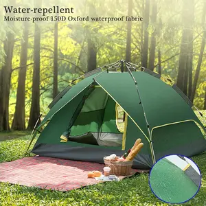 Hydraulic Tent 4-5 persons Outdoor Portable Thickened Camping Automatic -Up Tent Outdoor Picnic and Rainproof Camping Equipment