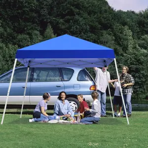 Pop-Up Tent with Canopy, 10x10ft Tent, Instant Outdoor Tent with Slanted Legs and Carrying Bag, Portable Gazebo Shelter for Patio, Deck, Garden and Beach