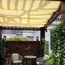 Sliding Beige Color Sunshade Net,Anti-UV,Shading rate 85%,Heat-resistance.