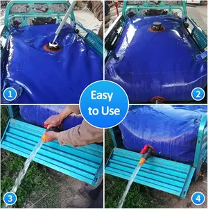 PVC Water Storage Tank,Folding Tarpaulin Reservoir Bag with Valve, Emergency Water Bladder for Outdoor Garden Lrrigation Breeding