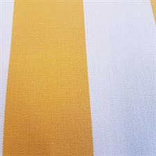 Yellow/White Strips Canvas Tarpal 100% waterproof+ Heat resistance , Blocks Wind & Cold air.Rings & loops on all sides with every 3 feet distance.