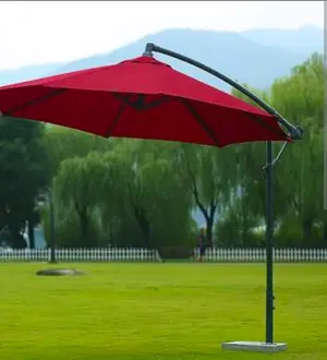  Luxury Side Pole Garden Umbrella heavy duty with stand, 9 ft diameter, patio outdoor, Garden umbrella. 
