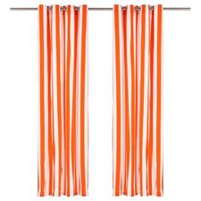 Orange and White Stripe Curtain canvas Fabrics,100% waterproof,Heat resistance, uv-stabilised.Used for sunshade & privacy fence.