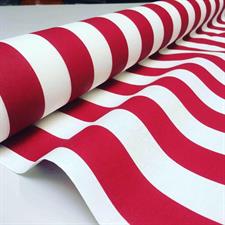 Red and White Stripe Curtain canvas Fabrics,100% waterproof,Heat resistance, uv-stabilised.Used for sunshade & privacy fence.