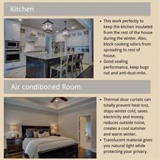 Transparent Thermal Insulated Door Curtain, Door Cover- Keep Warm in Winter Cool in Summer for Air Conditioner, Heater...