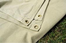 Heavy Duty Off white Canvas Tarpal.100% Waterproof+Heat-resistance with loops & rings on every 3 feet distance on all sides,All sides double stitched.