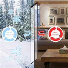 Transparent Thermal Insulated Door Curtain, Door Cover- Keep Warm in Winter Cool in Summer for Air Conditioner, Heater...