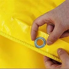 100% WATERPROOF ,PLASTIC ,KOREAN ,HEAVY DUTY ,TARPAL ,(180 GSM)YELLOW COLOR ,USED FOR SUNSHADE AND OTHER OUTDOOR ACTIVITIES.