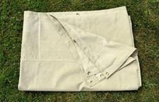 Heavy Duty Off white Canvas Tarpal.100% Waterproof+Heat-resistance with loops & rings on every 3 feet distance on all sides,All sides double stitched.