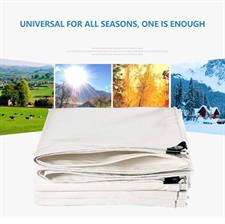 100% WATERPROOF PLASTIC WHITE KOREAN TARPAL SIZE (24 ft X 30 ft) USED FOR SUNSHADE AND OTHER OUTDOOR ACTIVITIES.