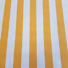 Yellow/White Strips Canvas Tarpal 100% waterproof+ Heat resistance , Blocks Wind & Cold air.Rings & loops on all sides with every 3 feet distance.