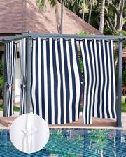 Blue and White Stripe Curtain canvas Fabrics,100% waterproof,Heat resistance, uv-stabilised.Used for sunshade & privacy fence.