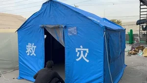 Steel Frame Outdoor Winter Blue Army Canvas Camping Military Tent